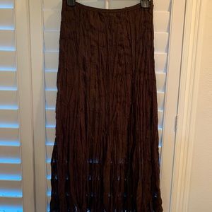 Brown long skirt